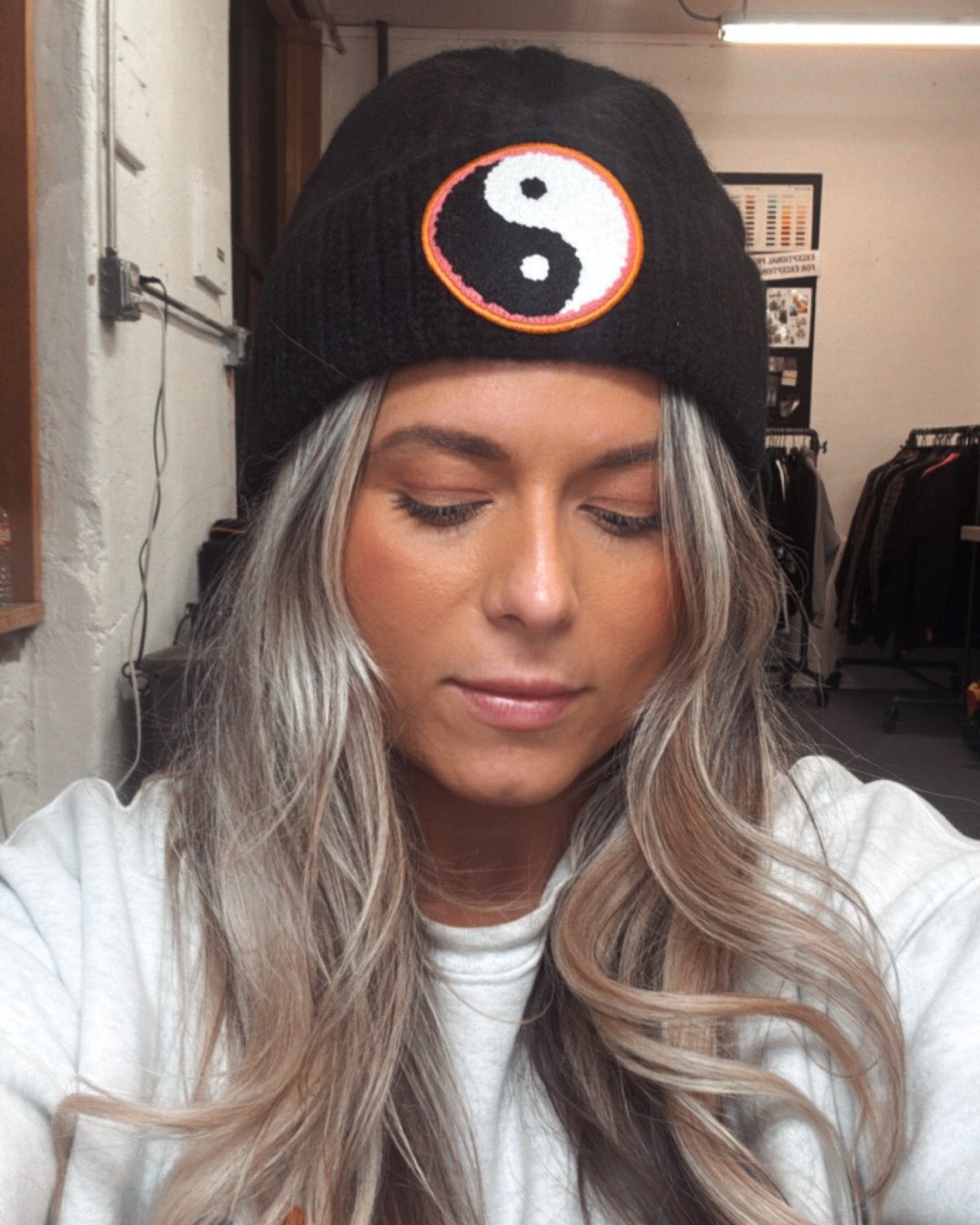Yin Yang Oversized Beanie