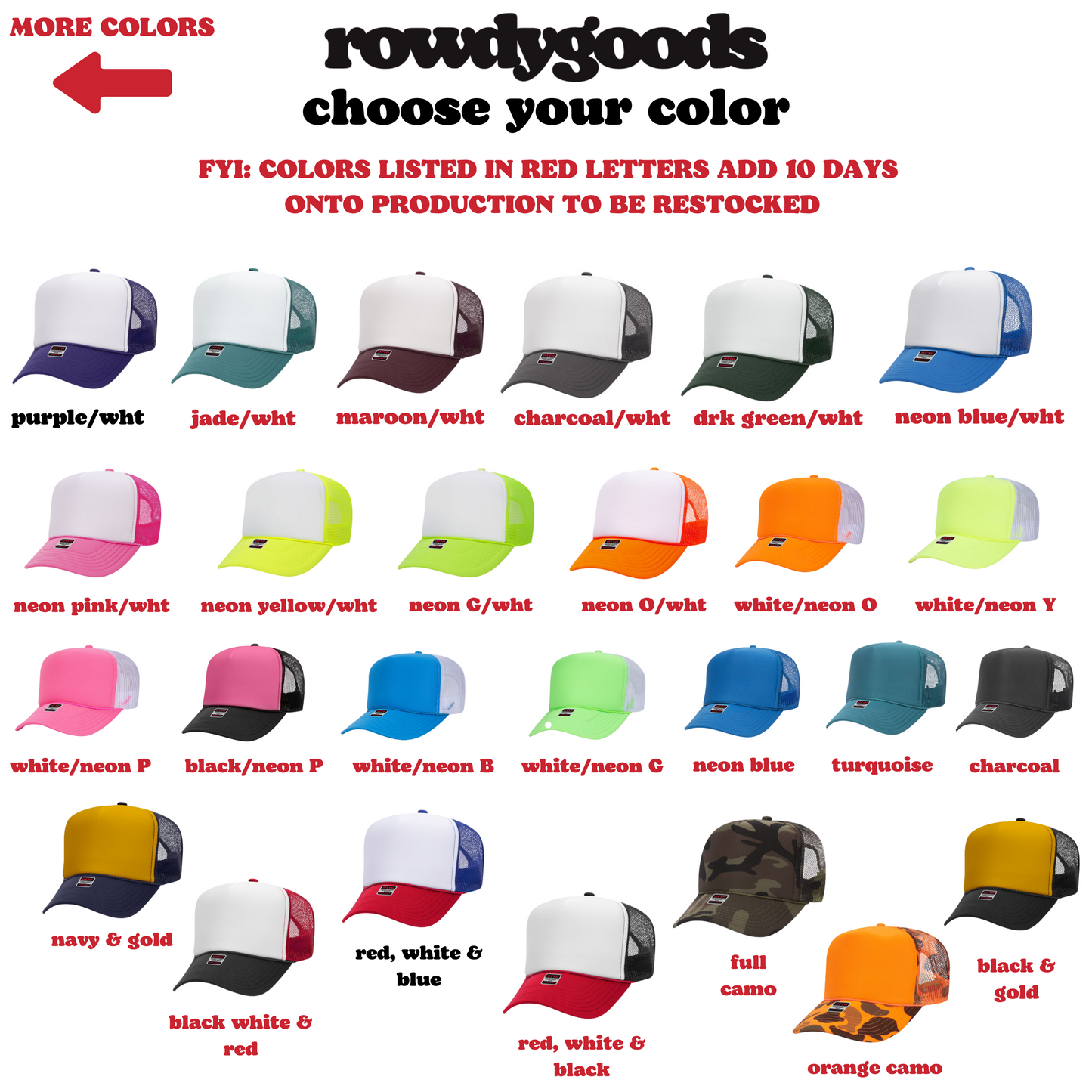 Custom Trucker Hat (Embroidered)
