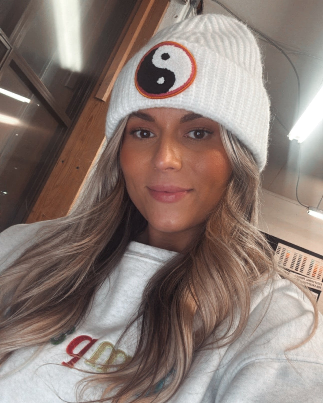 Yin Yang Oversized Beanie