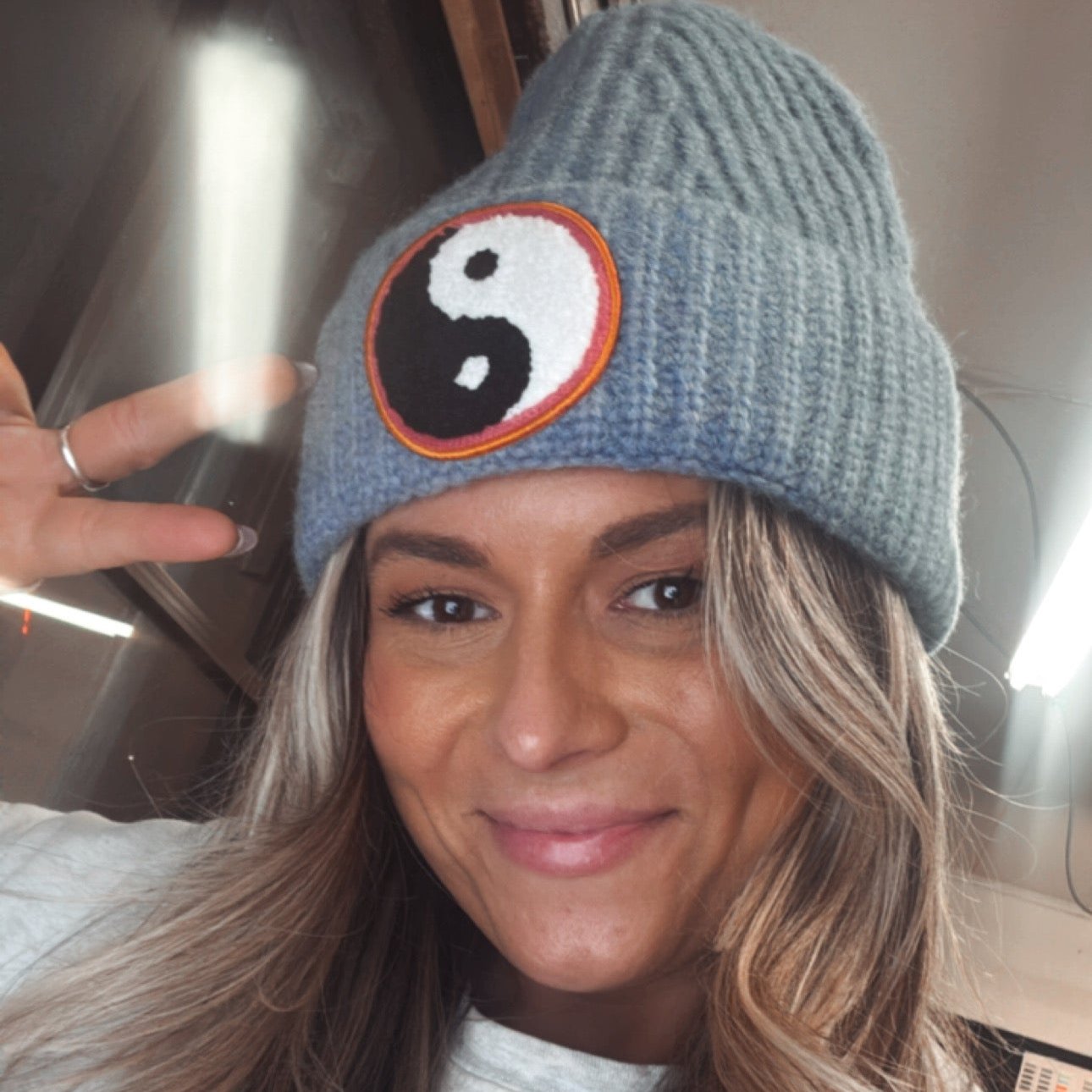 Yin Yang Oversized Beanie